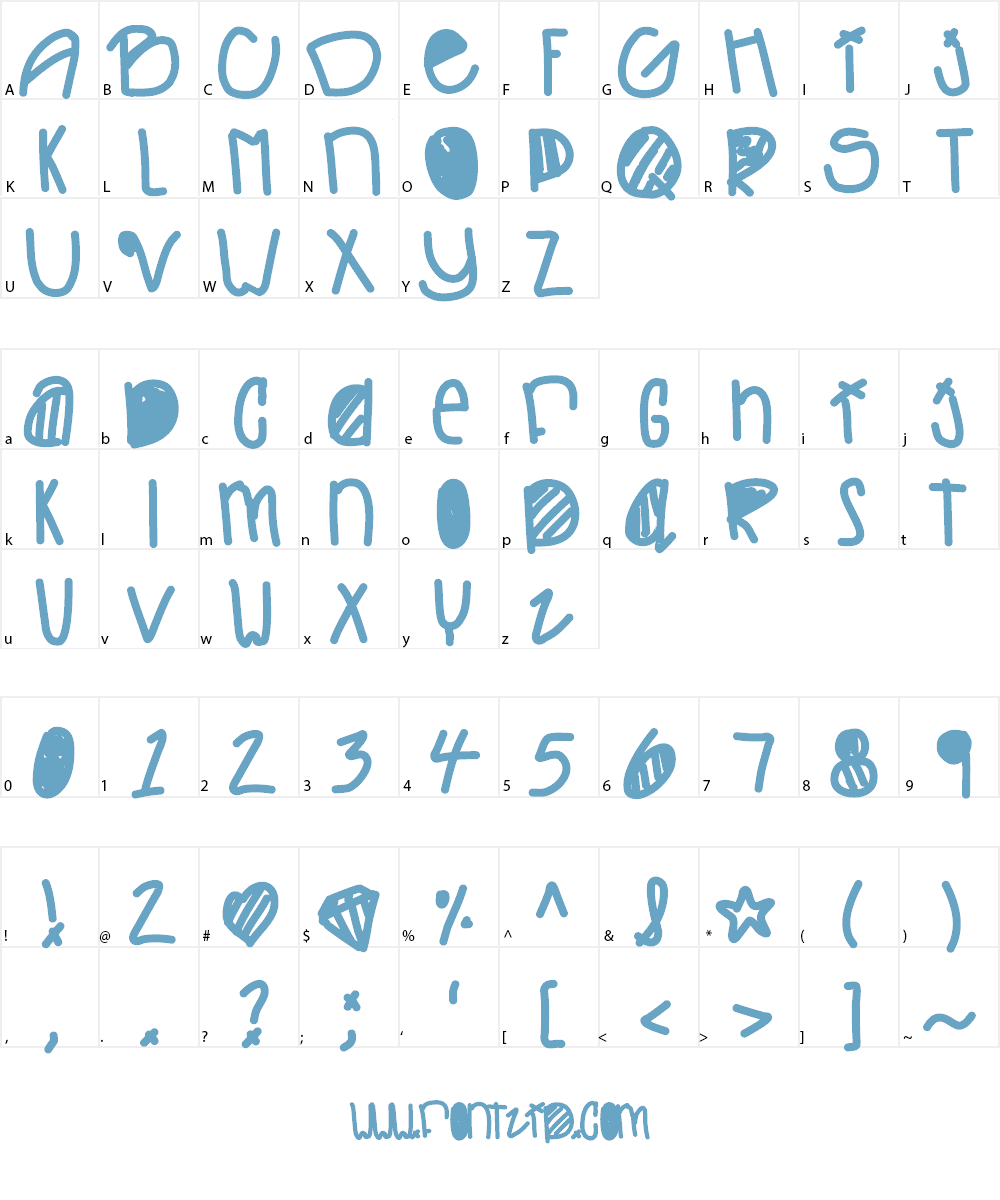 LifesTooFast Font Character